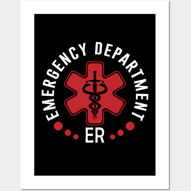 Emergency Department Emergency Room Er Nurse Healthcare Wall Art by Flow-designs